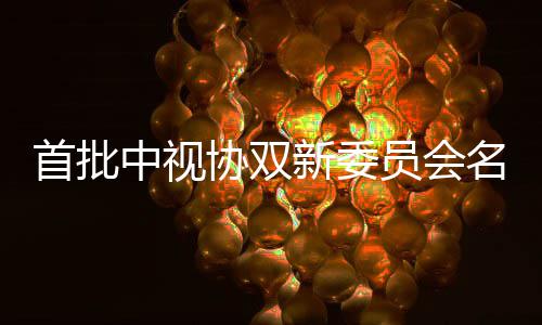 等在中视名单列公布员会协双新委 王凯谭首批松韵